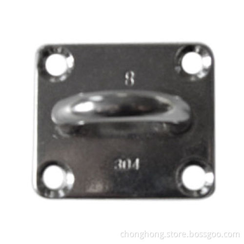 Square Plate with Eye, Made of AISI 316 or 304 Material, Sized 5mm, 6mm and 8mm